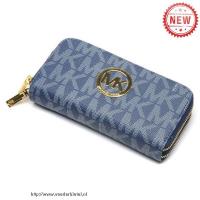 michael kors logo monogram groot blauw portefeuilles Store Eindhoven wn6en740